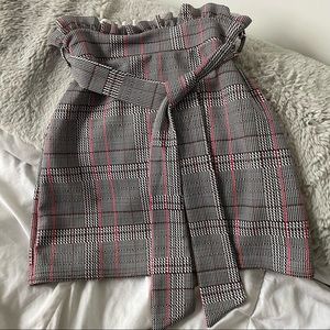 Paperbag High Waist Skirt with Belt